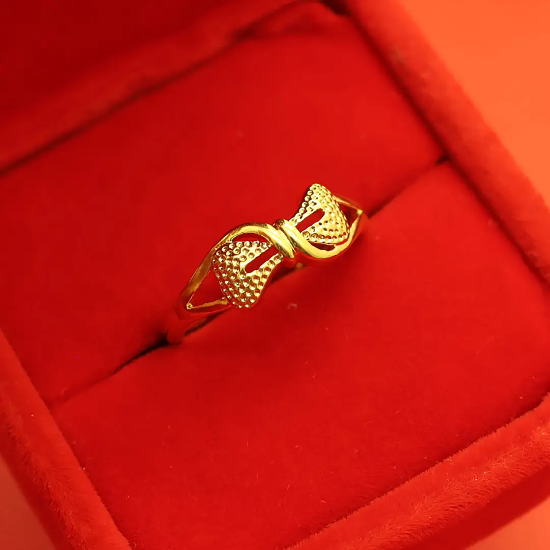 Imitation Vietnamese gold-plated women's open ring, popular gourd-shaped carved ring, vintage niche open ring, wholesale from manufacturer