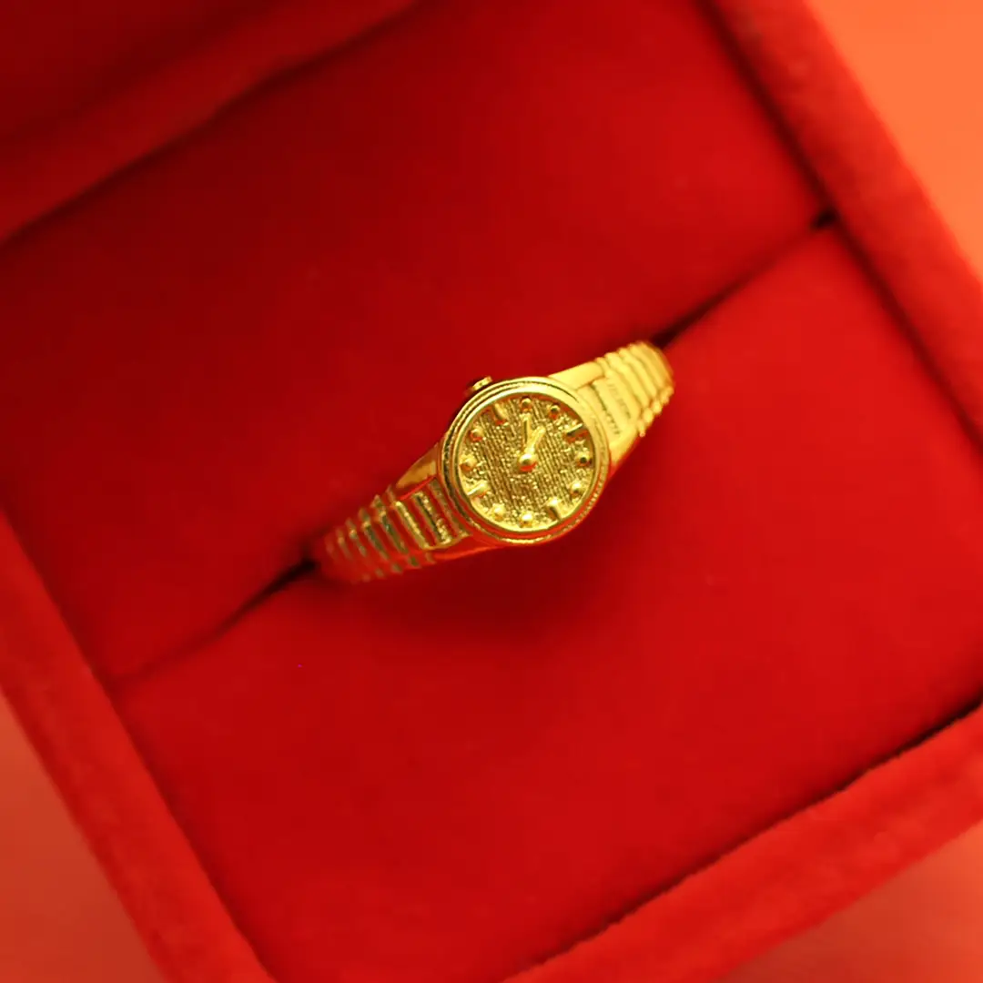 Imitation Vietnamese gold-plated women's open ring, popular gourd-shaped carved ring, vintage niche open ring, wholesale from manufacturer