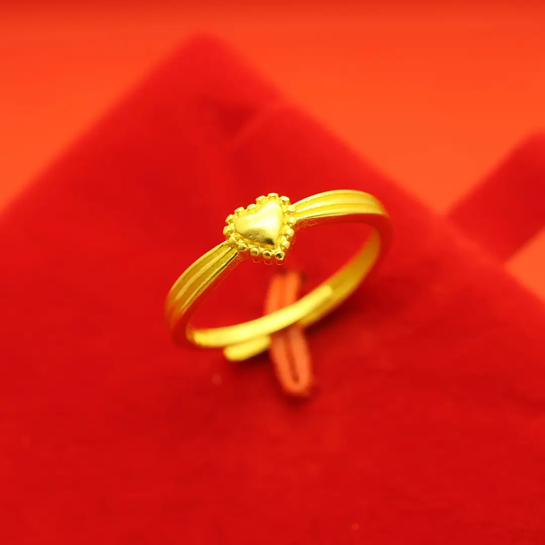 Imitation Vietnamese gold-plated women's open ring, popular gourd-shaped carved ring, vintage niche open ring, wholesale from manufacturer