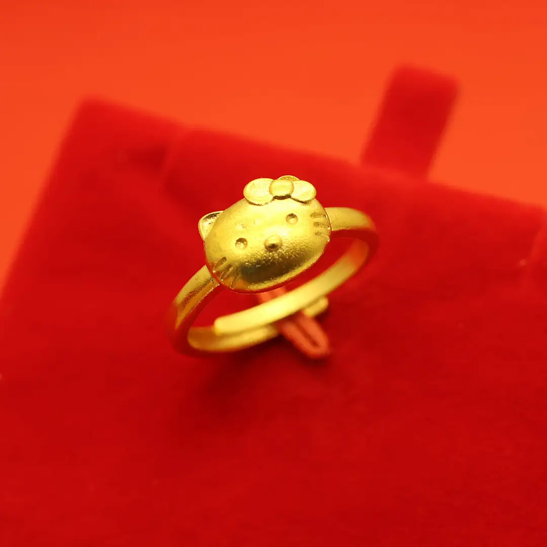 Imitation Vietnamese gold-plated women's open ring, popular gourd-shaped carved ring, vintage niche open ring, wholesale from manufacturer