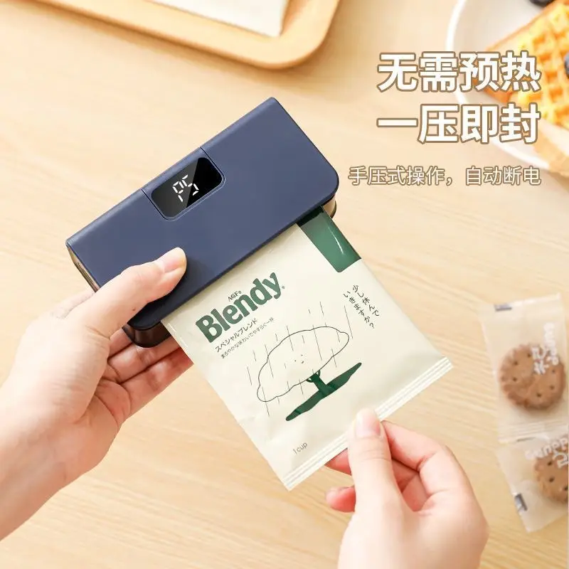 Cross-border rechargeable sealing machine, mini small snack sealer, plastic bag food preservation bag heat sealing machine for home use
