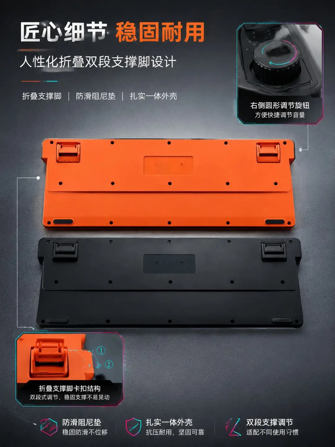 Cross-border 98-key wired keyboard, color-blocked, waterproof, for gaming and office use, silent, backlit, USB computer accessory — feature 15