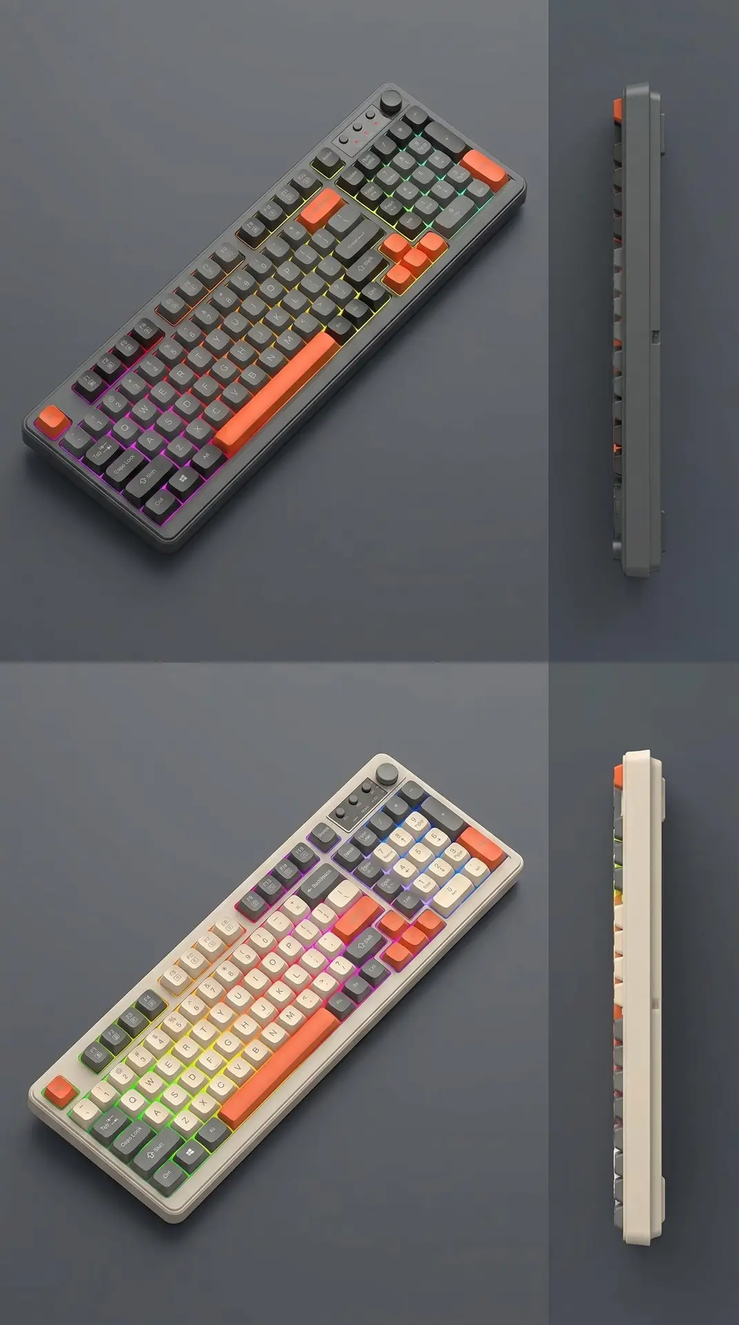 Cross-border 98-key wired keyboard, color-blocked, waterproof, for gaming and office use, silent, backlit, USB computer accessory — feature 9