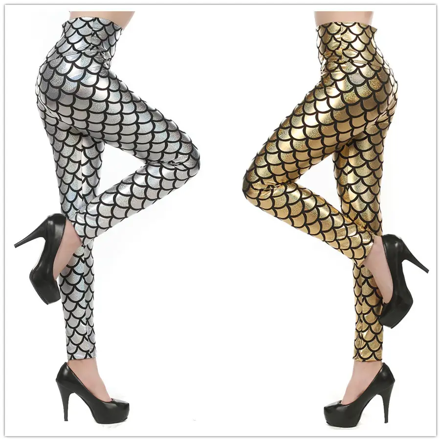 European American Cross-Country Mermaid Fish Scale Leggings - Image 3