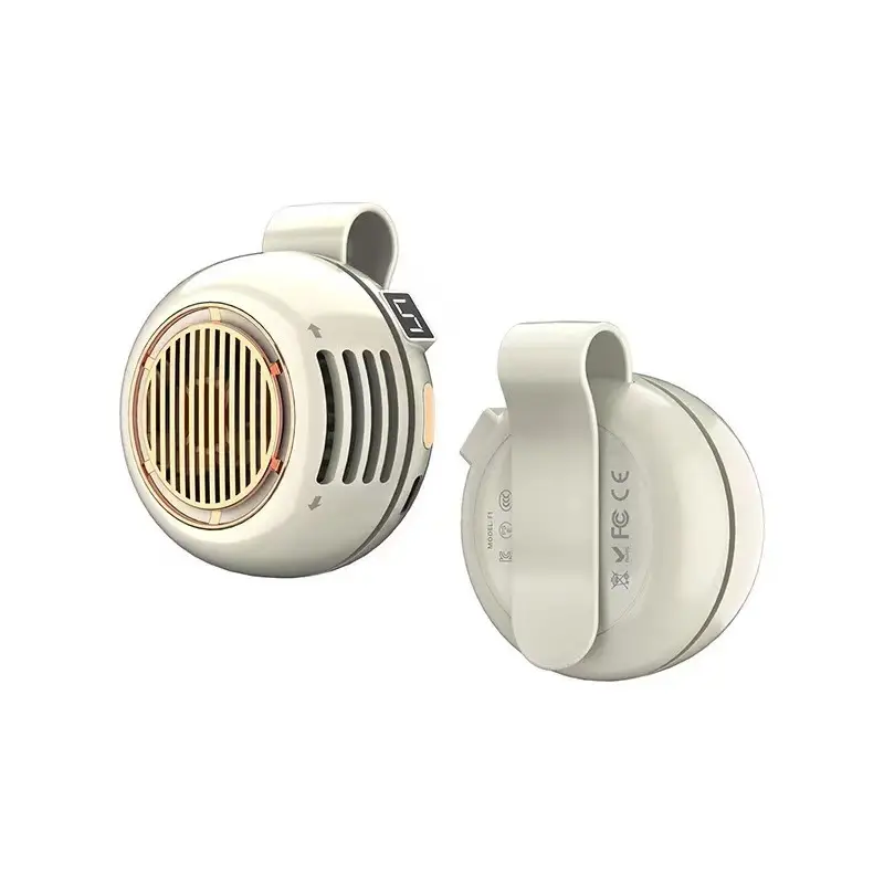 Clip-on USB mini fan, wearable around the neck, portable, ultra-quiet, strong airflow, suitable for student dormitories, light luxury and portable