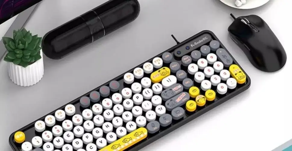 K2Pro Wired USB Keyboard for Laptop, Home Office, Desktop, Cute for Girls, Silent Typing, Factory — feature 21