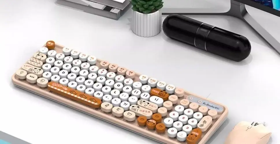 K2Pro Wired USB Keyboard for Laptop, Home Office, Desktop, Cute for Girls, Silent Typing, Factory — feature 6