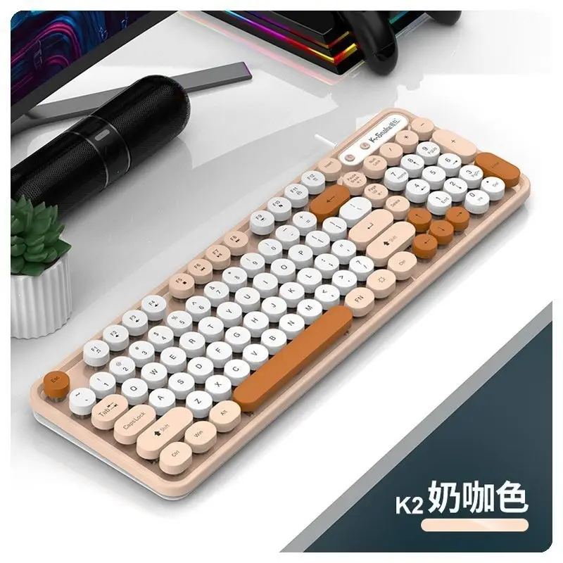 K2Pro Wired USB Keyboard for Laptop, Home Office, Desktop, Cute for Girls, Silent Typing, Factory - Image 2