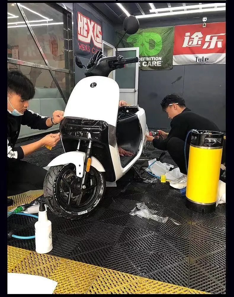 Imported TPU invisible car wrap film for electric vehicles, self-adhesive transparent protective film for motorcycle paint surface, suitable for Niu motorcycles — feature 8