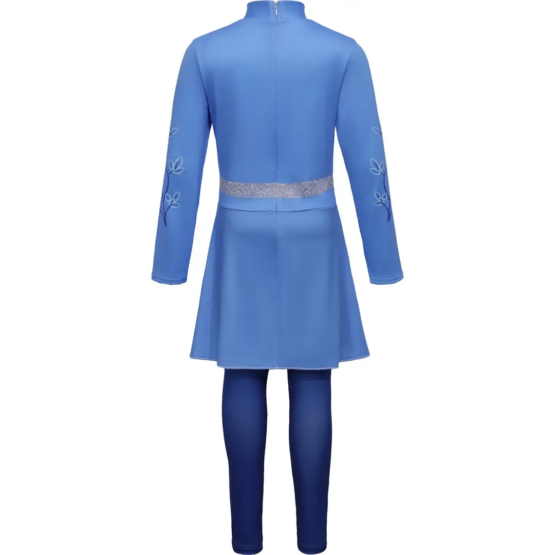 Descendants 5 Chloe cosplay costume Cinderella's daughter blue princess dress Halloween girls' stage performance outfit