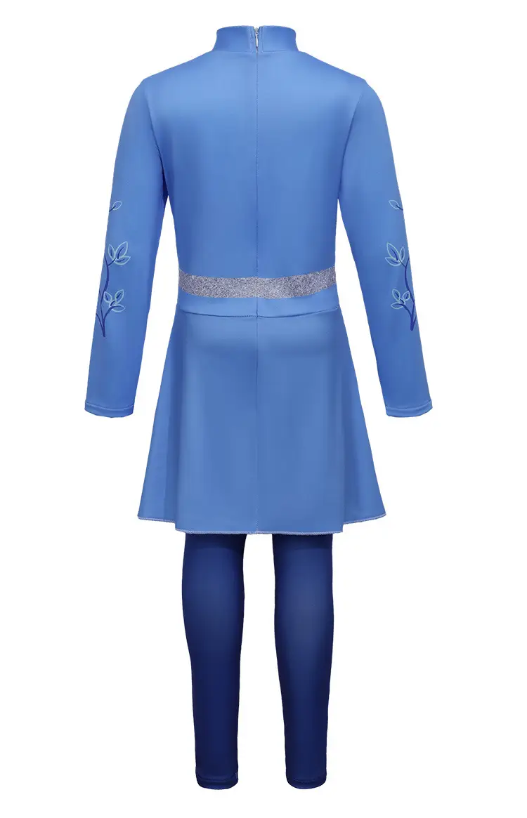 Descendants 5 Chloe cosplay costume Cinderella's daughter blue princess dress Halloween girls' stage performance outfit — feature 16