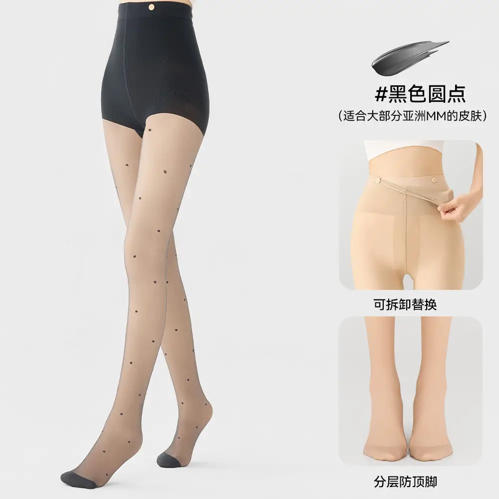 Kefei Women's Autumn and Winter Bare-Leg Effect Pantyhose, Natural Nude Feel, Fleece-Lined, Thick, Flesh-Colored, Double-Layered, Warm Leggings