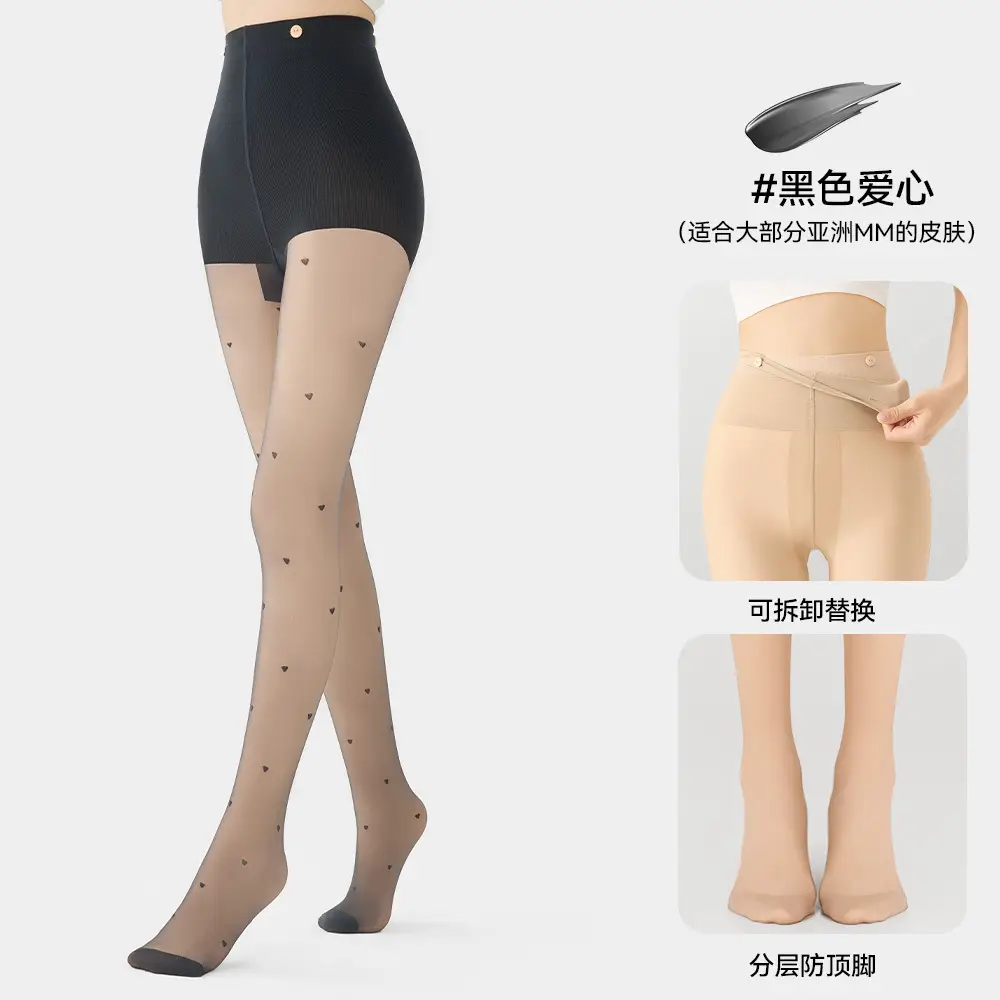 Kefei Women's Autumn and Winter Bare-Leg Effect Pantyhose, Natural Nude Feel, Fleece-Lined, Thick, Flesh-Colored, Double-Layered, Warm Leggings