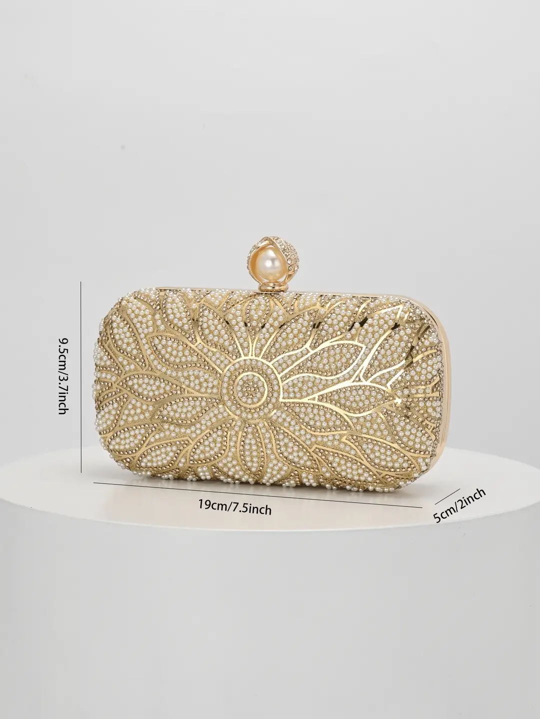 Wholesale cross-border hot-selling vintage rhinestone pearl evening clutch bag, dress bag, bridal and bridesmaid crossbody bag — feature 5