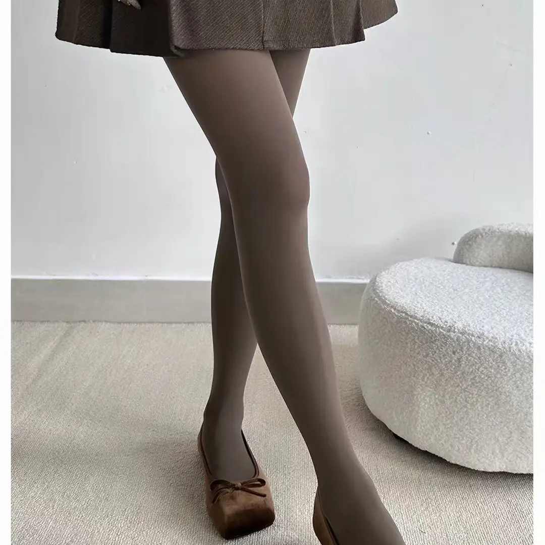 80d velvet pantyhose for women, Lolita JK style, thick white, pure and desirable, anti-snag, elegant stockings, spring and autumn thin leggings