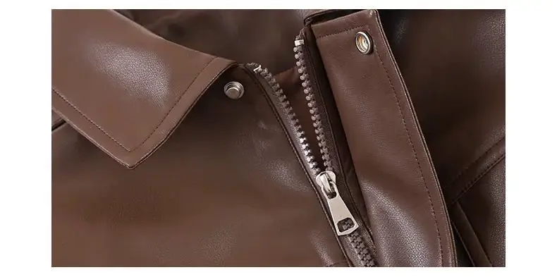 Cool and stylish boys' leather jacket 2026 spring/autumn new children's spring leather jacket trendy cool little boys' spring clothing — feature 25