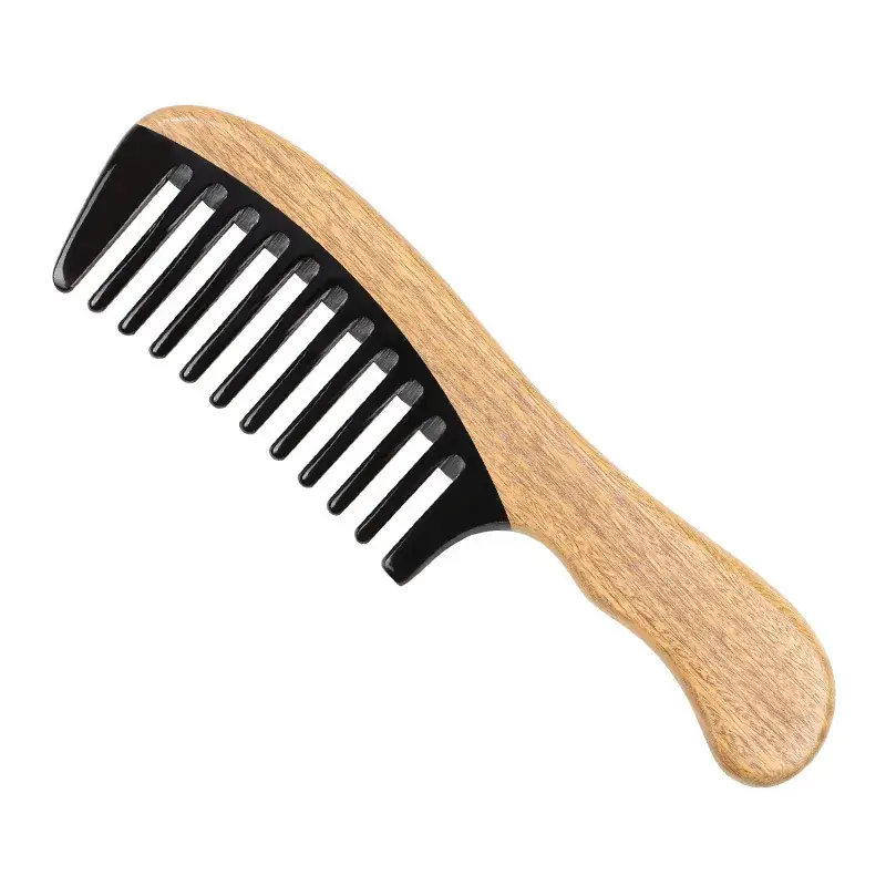 Sandalwood Wide Tooth Horn Comb for Hair - Image 5