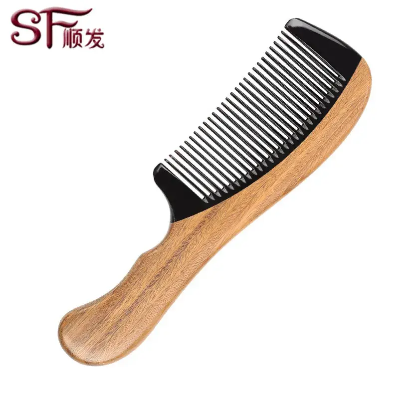 Sandalwood Wide Tooth Horn Comb for Hair