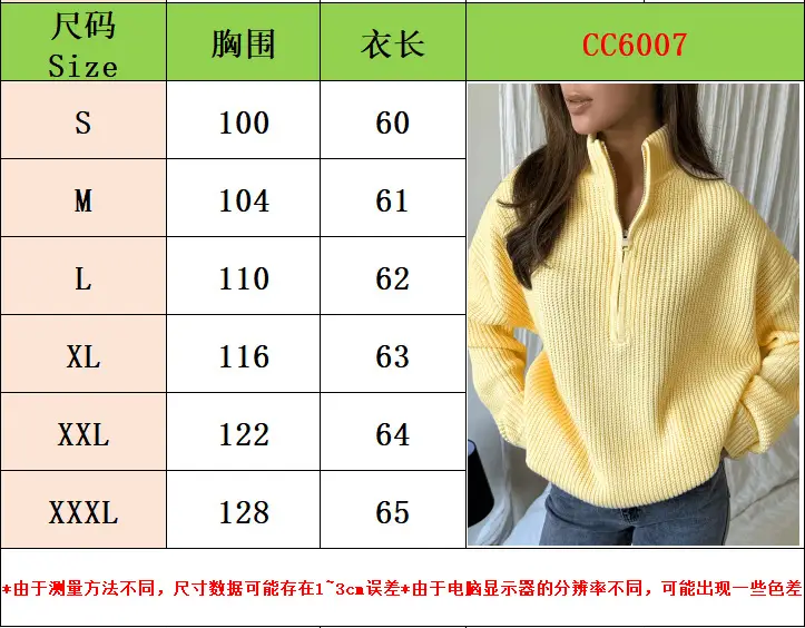 2026 European and American Amazon cross-border autumn and winter loose-fitting versatile knitted pullover casual style zippered sweater for outerwear — feature 4