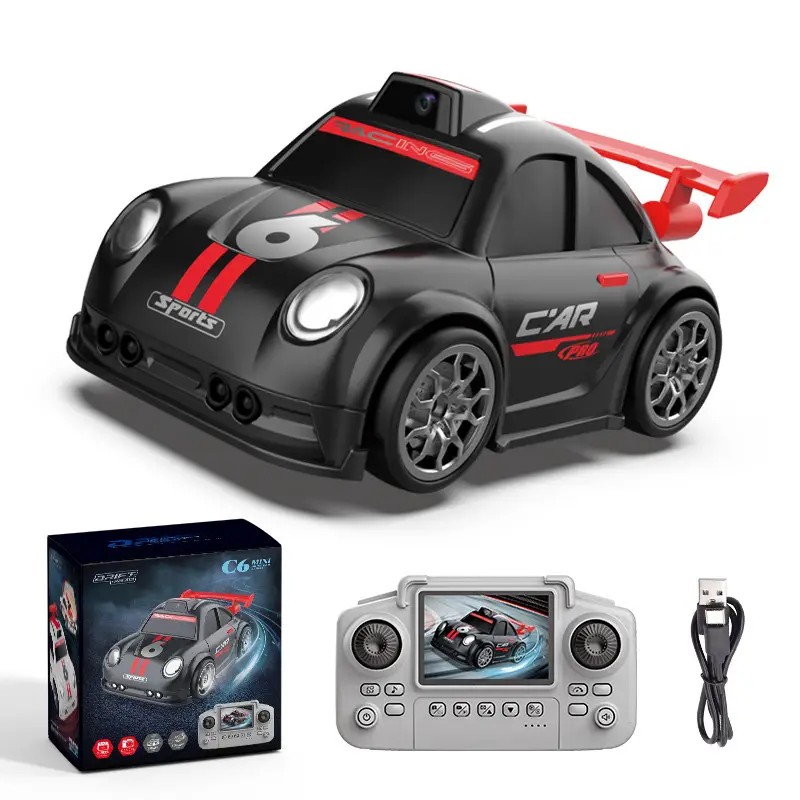 Cross-border C6 electric drift remote control car toy with camera, high-definition smart mini sensor four-wheel drive for children