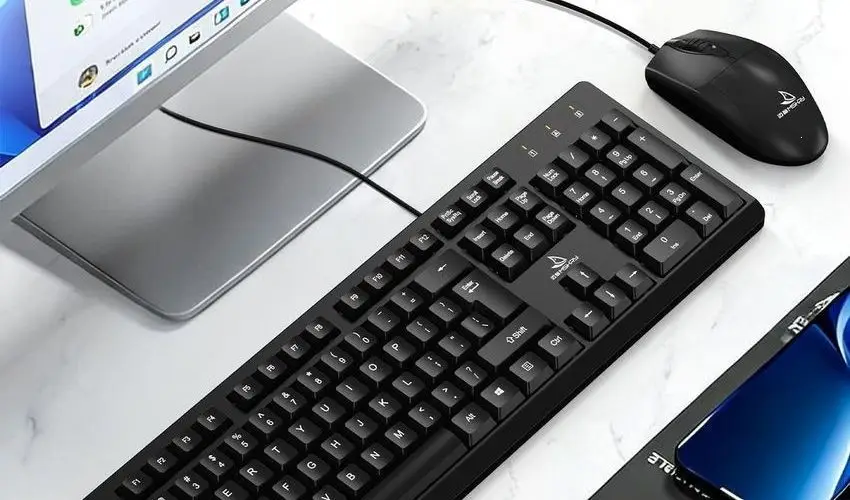 USB Wired Single Keyboard and Mouse Set for Business Office, Full-Key Layout, Suitable for Home Use, Laptop, and Desktop Computers — feature 5