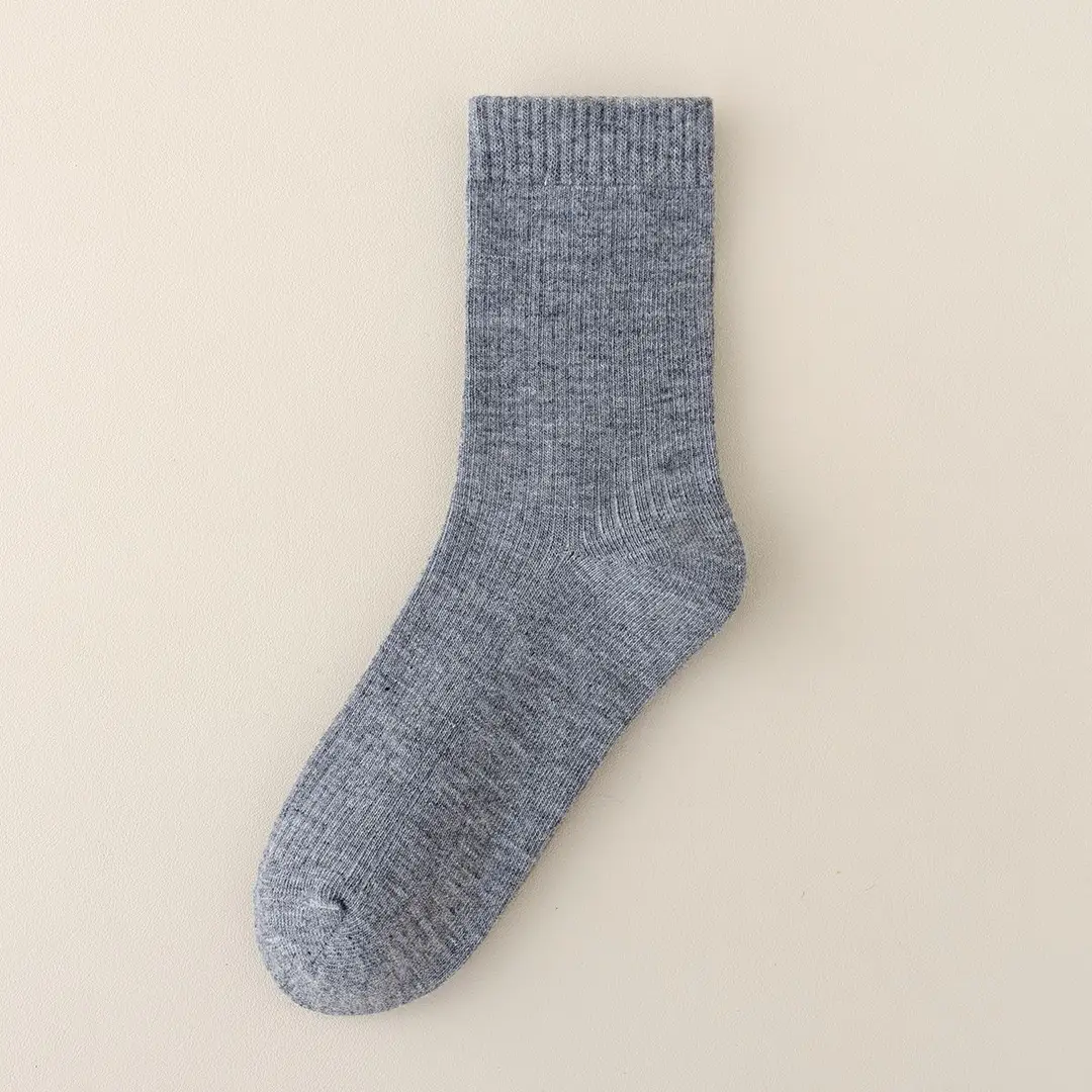 Thickened Wool Striped Socks, Mid-Length Warm Cashmere Maternity Socks, Women's Fleece-Lined Winter Home Floor Wool Socks
