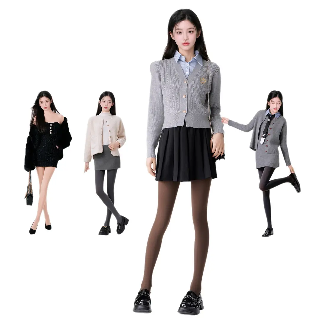 Matte thin velvet pantyhose for women, autumn and winter, with slight compression for a slimming effect, anti-snag, coffee color - Image 14