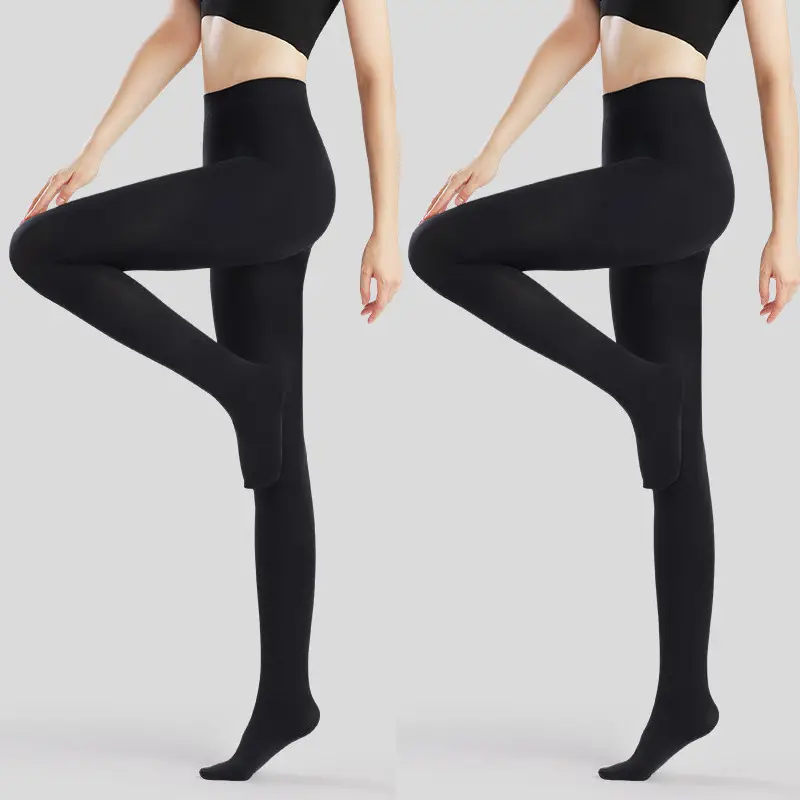 Matte thin velvet pantyhose for women, autumn and winter, with slight compression for a slimming effect, anti-snag, coffee color - Image 4