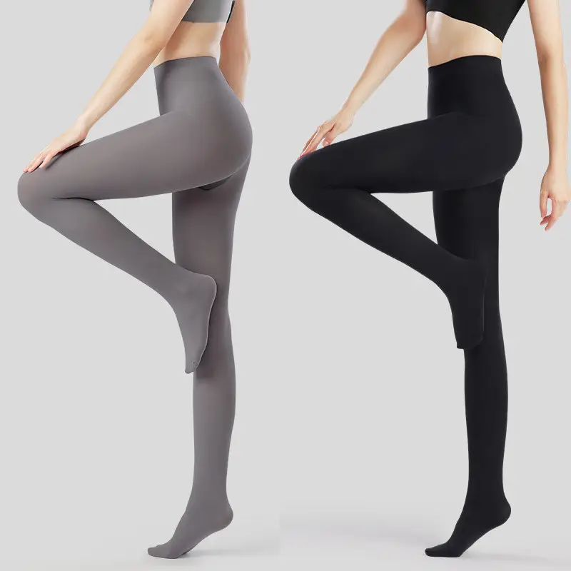 Matte thin velvet pantyhose for women, autumn and winter, with slight compression for a slimming effect, anti-snag, coffee color - Image 5