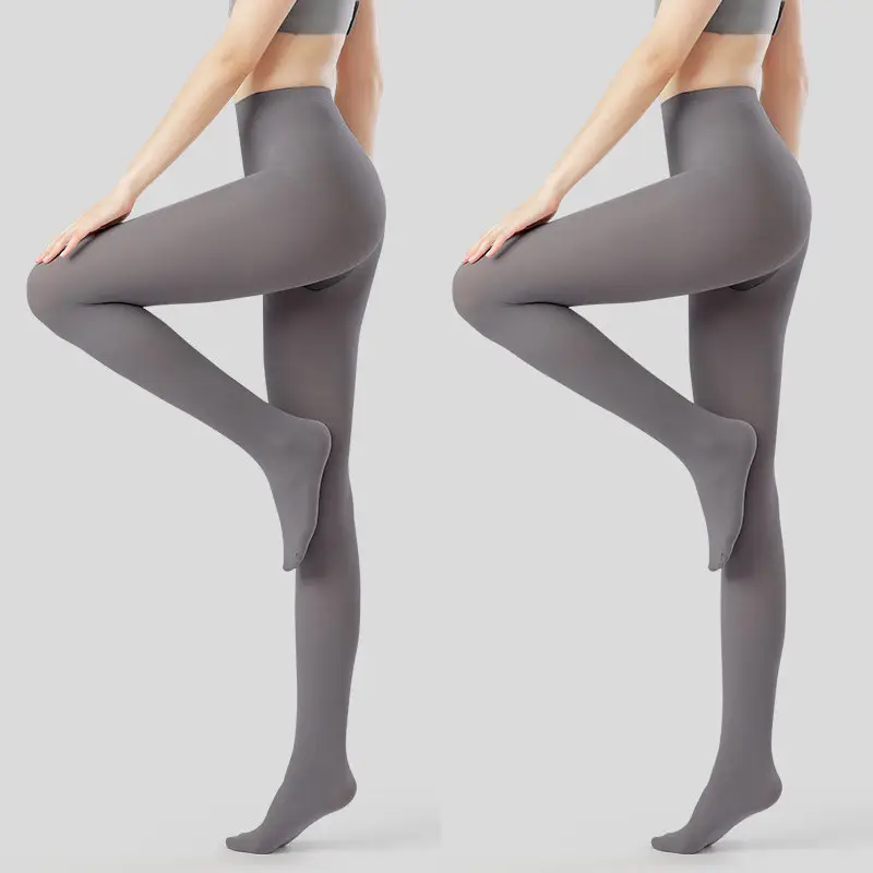 Matte thin velvet pantyhose for women, autumn and winter, with slight compression for a slimming effect, anti-snag, coffee color - Image 8