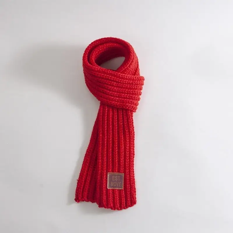 Children's hat, scarf, and gloves three-piece set, warm and fleece-lined, for boys and girls, bear woolen hat, thin autumn style