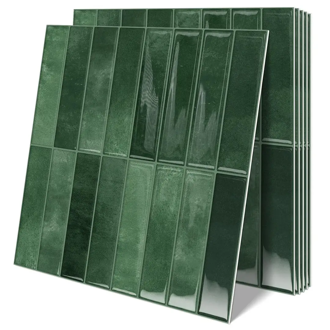 Wholesale custom-made kitchen and bathroom 3D ceramic tile stickers, waterproof and high-temperature resistant adhesive wall stickers, DIY imitation ceramic tile wall stickers