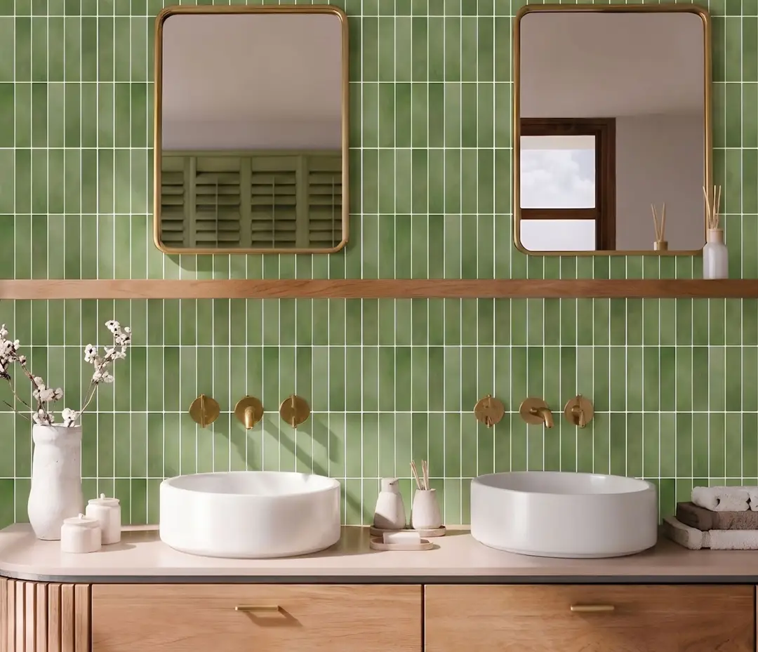 Wholesale custom-made kitchen and bathroom 3D ceramic tile stickers, waterproof and high-temperature resistant adhesive wall stickers, DIY imitation ceramic tile wall stickers — feature 3