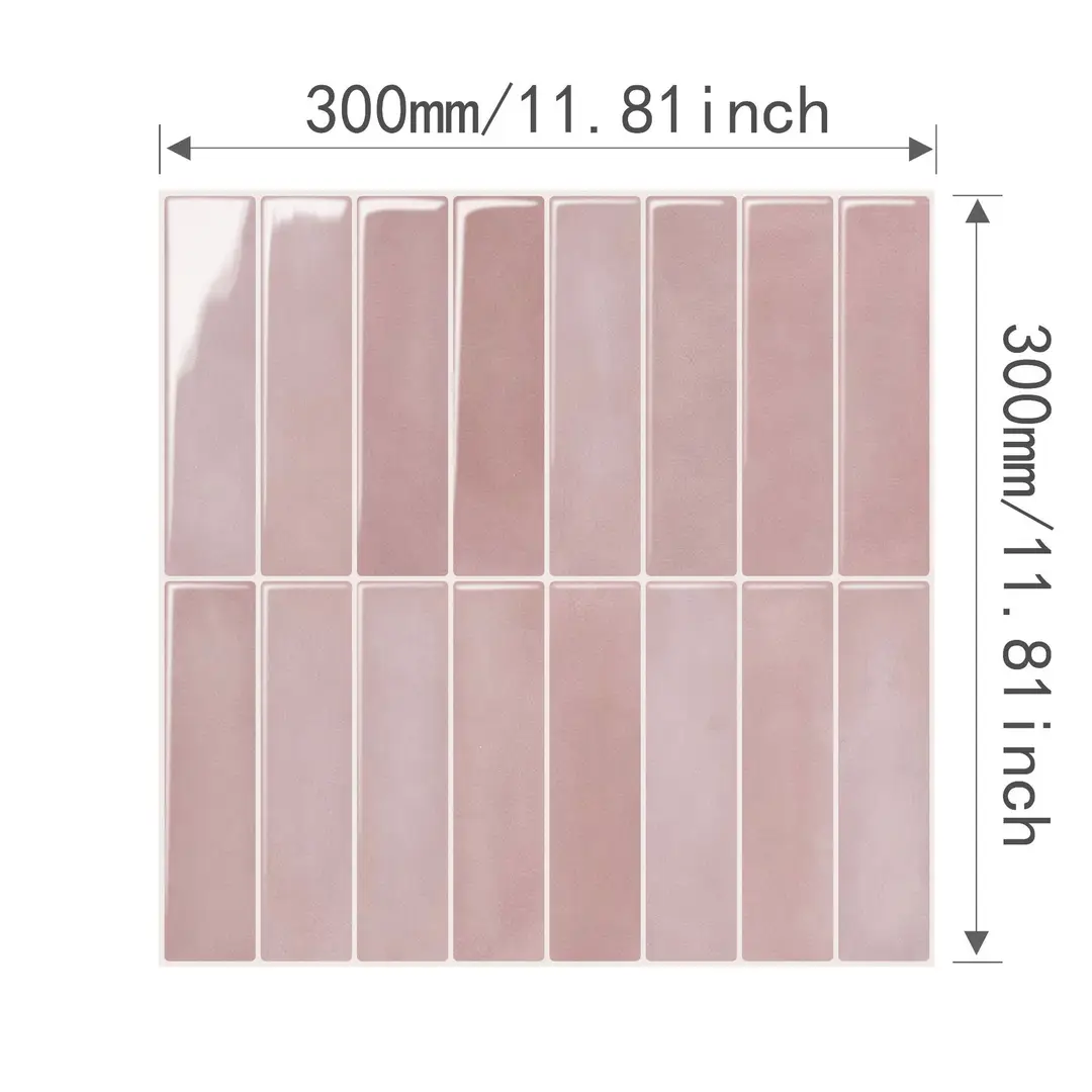 Wholesale custom-made kitchen and bathroom 3D ceramic tile stickers, waterproof and high-temperature resistant adhesive wall stickers, DIY imitation ceramic tile wall stickers
