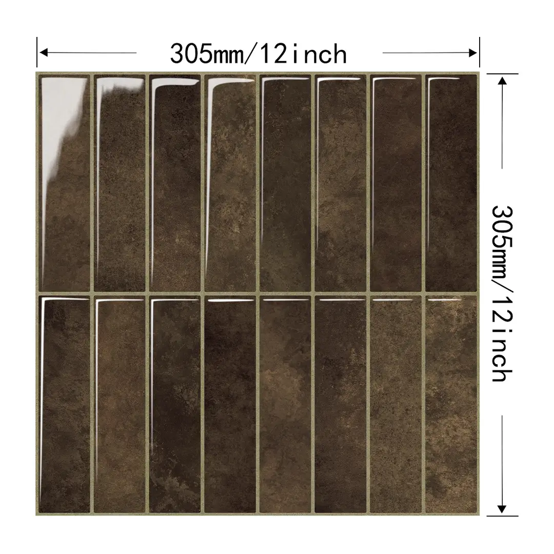 Wholesale custom-made kitchen and bathroom 3D ceramic tile stickers, waterproof and high-temperature resistant adhesive wall stickers, DIY imitation ceramic tile wall stickers