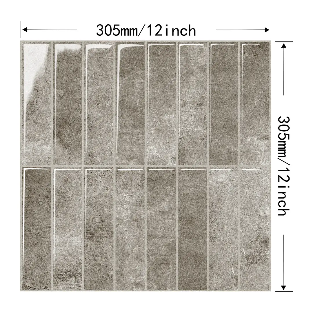 Wholesale custom-made kitchen and bathroom 3D ceramic tile stickers, waterproof and high-temperature resistant adhesive wall stickers, DIY imitation ceramic tile wall stickers