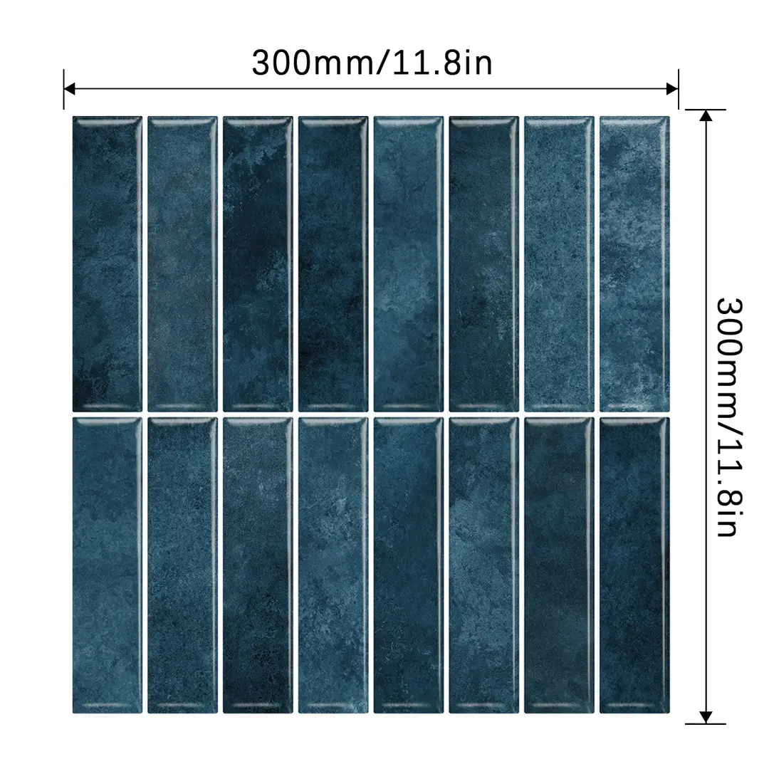 Wholesale custom-made kitchen and bathroom 3D ceramic tile stickers, waterproof and high-temperature resistant adhesive wall stickers, DIY imitation ceramic tile wall stickers