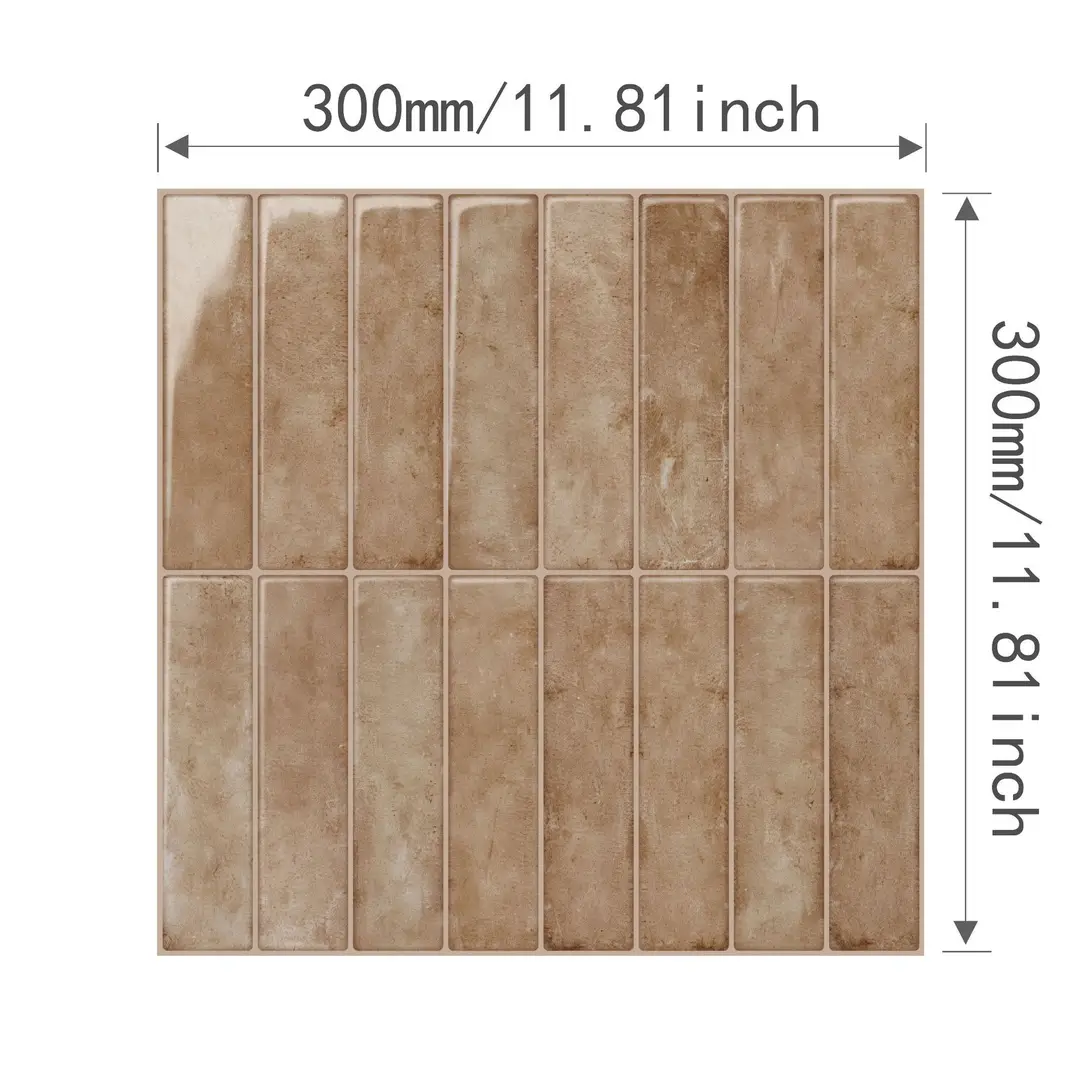 Wholesale custom-made kitchen and bathroom 3D ceramic tile stickers, waterproof and high-temperature resistant adhesive wall stickers, DIY imitation ceramic tile wall stickers