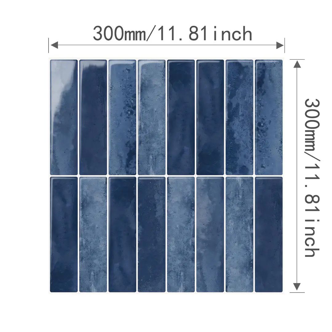 Wholesale custom-made kitchen and bathroom 3D ceramic tile stickers, waterproof and high-temperature resistant adhesive wall stickers, DIY imitation ceramic tile wall stickers