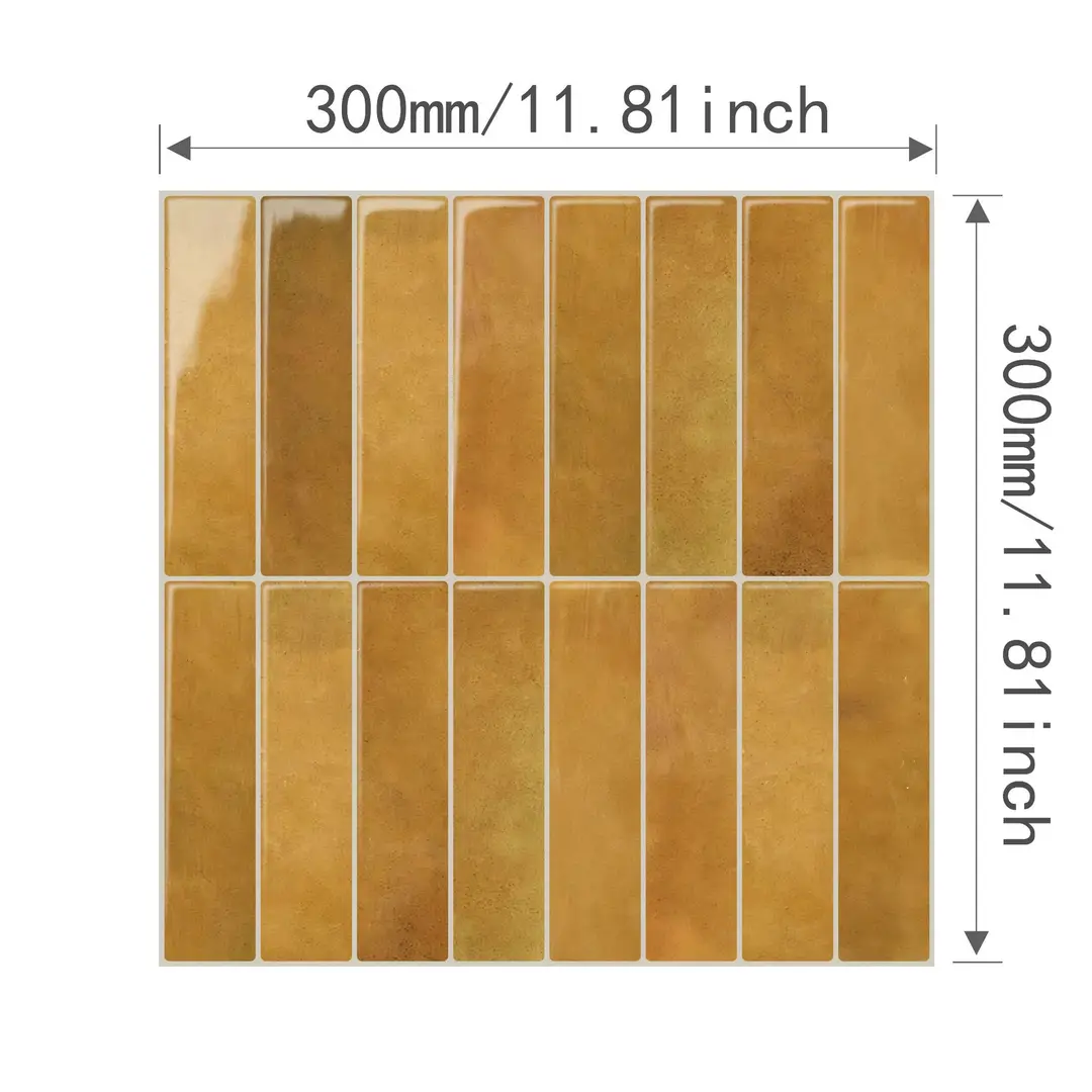 Wholesale custom-made kitchen and bathroom 3D ceramic tile stickers, waterproof and high-temperature resistant adhesive wall stickers, DIY imitation ceramic tile wall stickers