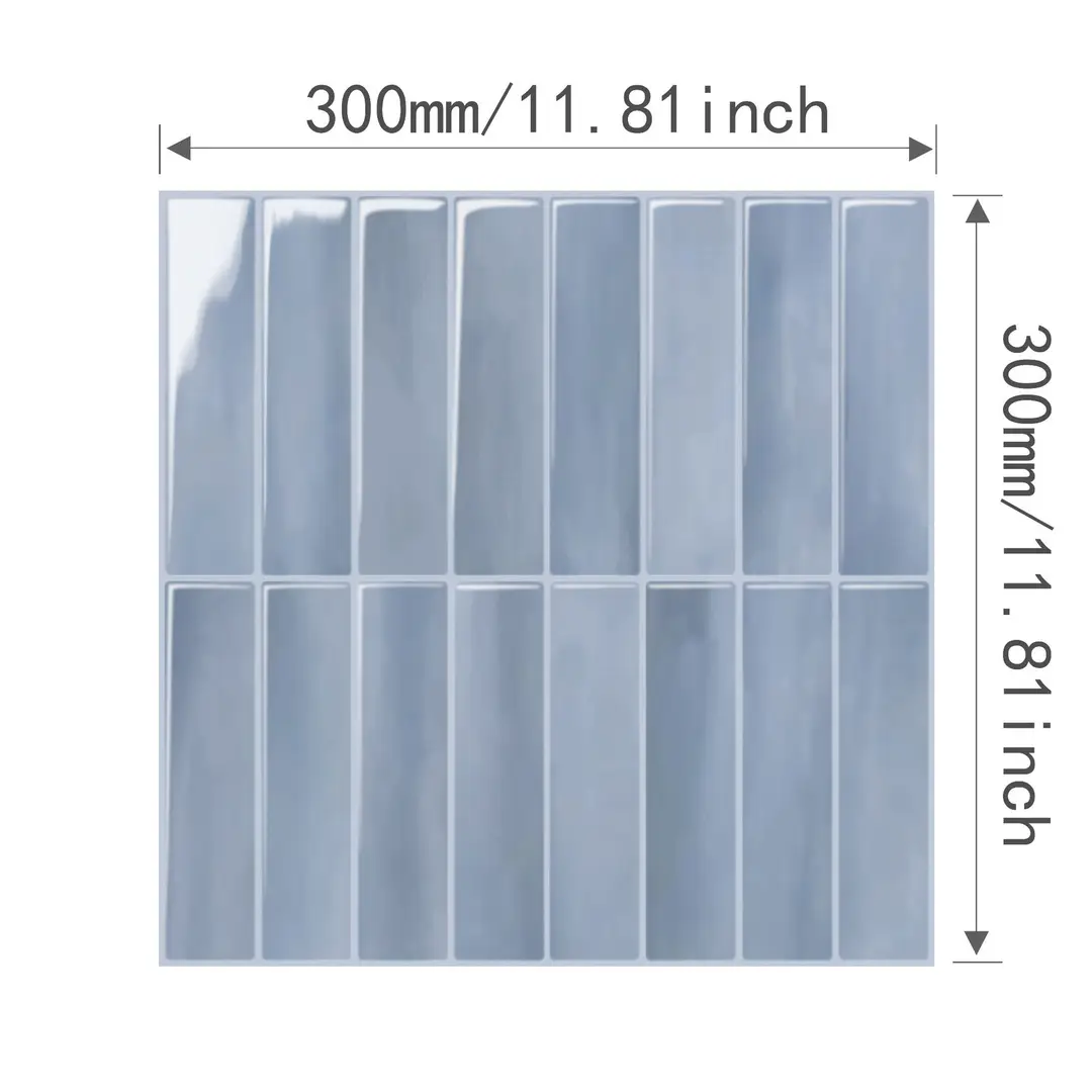 Wholesale custom-made kitchen and bathroom 3D ceramic tile stickers, waterproof and high-temperature resistant adhesive wall stickers, DIY imitation ceramic tile wall stickers