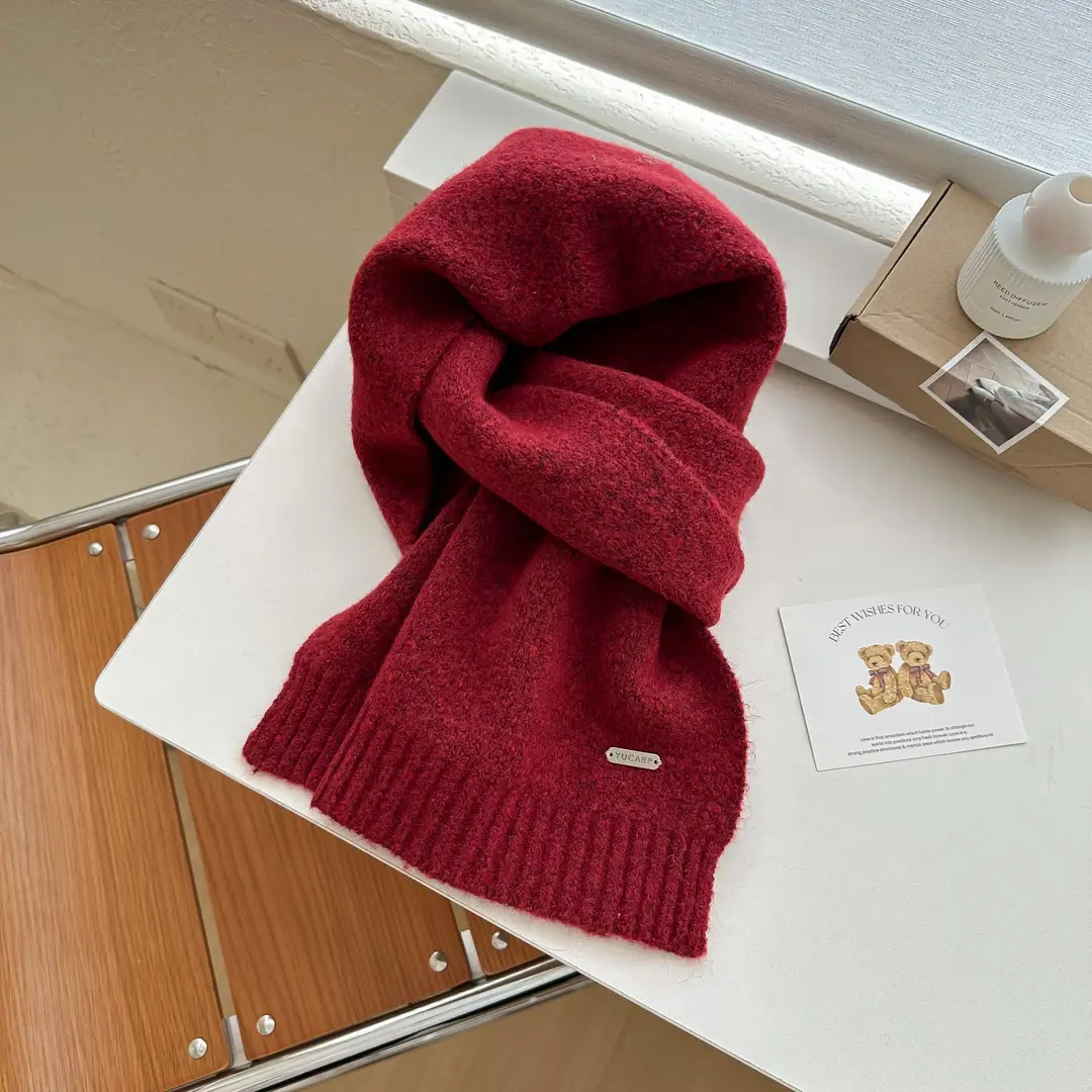 2026 New Wool Blend Knitted Hat, Scarf, and Gloves Three-Piece Set for Men and Women, Winter Warmth and Cold Protection, Touchscreen Compatible