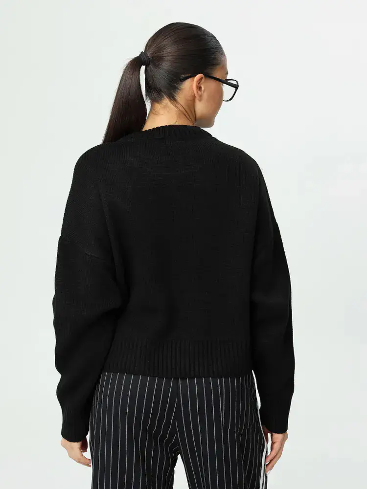 Cross-border European and American loose-fitting round-neck knitted sweater for women — feature 28