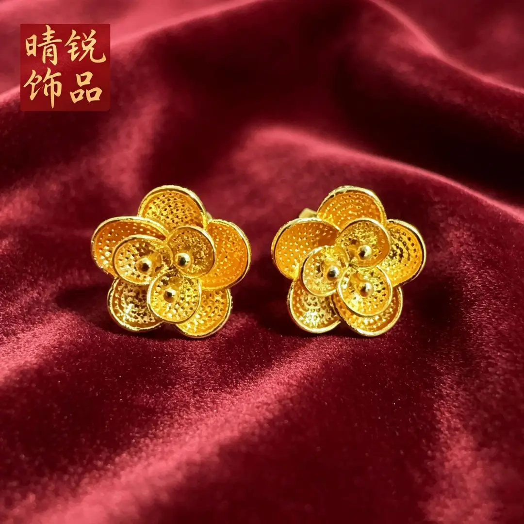 Vietnamese gold-plated trendy earring collection for women, new tassel stud earrings and drop earrings, fashion series, slow fading