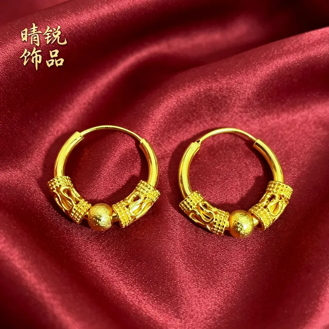 Vietnamese gold-plated trendy earring collection for women, new tassel stud earrings and drop earrings, fashion series, slow fading