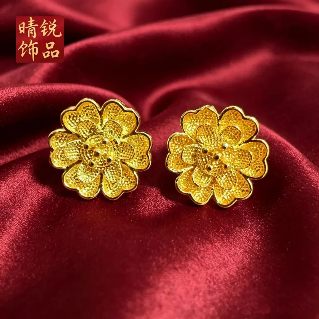 Vietnamese gold-plated trendy earring collection for women, new tassel stud earrings and drop earrings, fashion series, slow fading