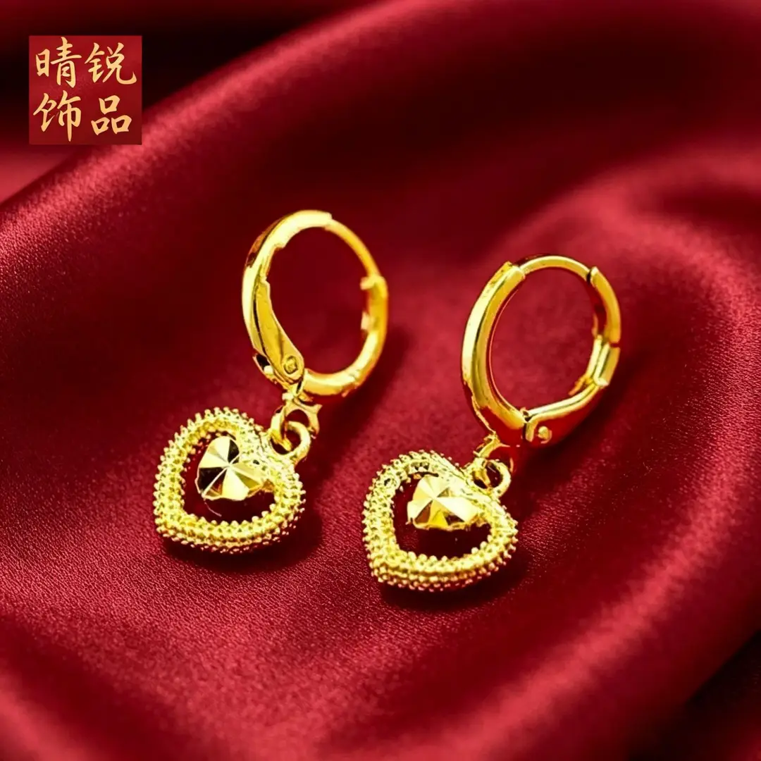 Vietnamese gold-plated trendy earring collection for women, new tassel stud earrings and drop earrings, fashion series, slow fading