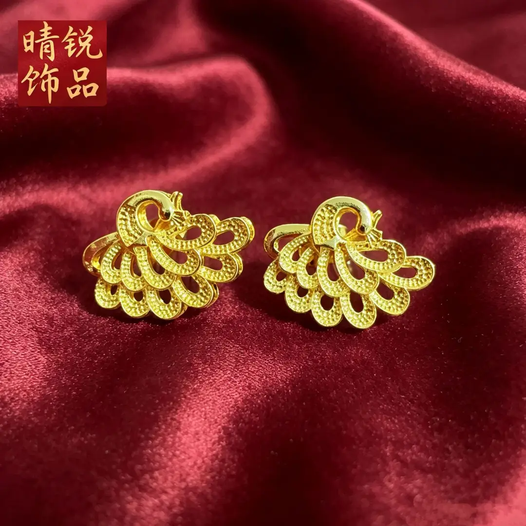 Vietnamese gold-plated trendy earring collection for women, new tassel stud earrings and drop earrings, fashion series, slow fading