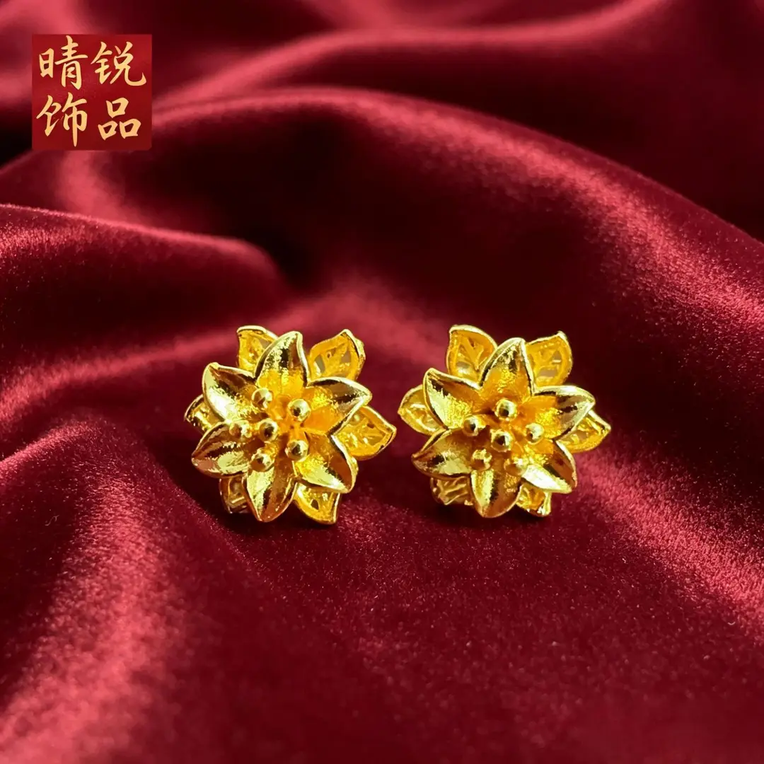 Vietnamese gold-plated trendy earring collection for women, new tassel stud earrings and drop earrings, fashion series, slow fading