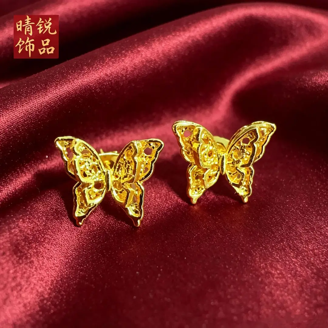 Vietnamese gold-plated trendy earring collection for women, new tassel stud earrings and drop earrings, fashion series, slow fading